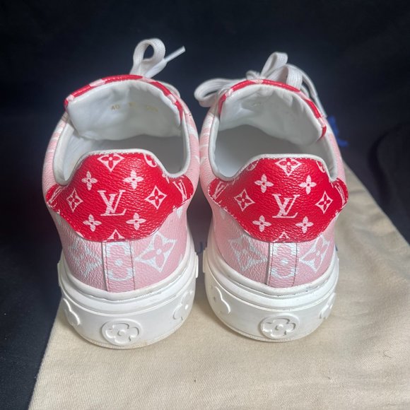 Louis Vuitton Pink & Red Sneakers Size 7.5 - Picture 6 of 8